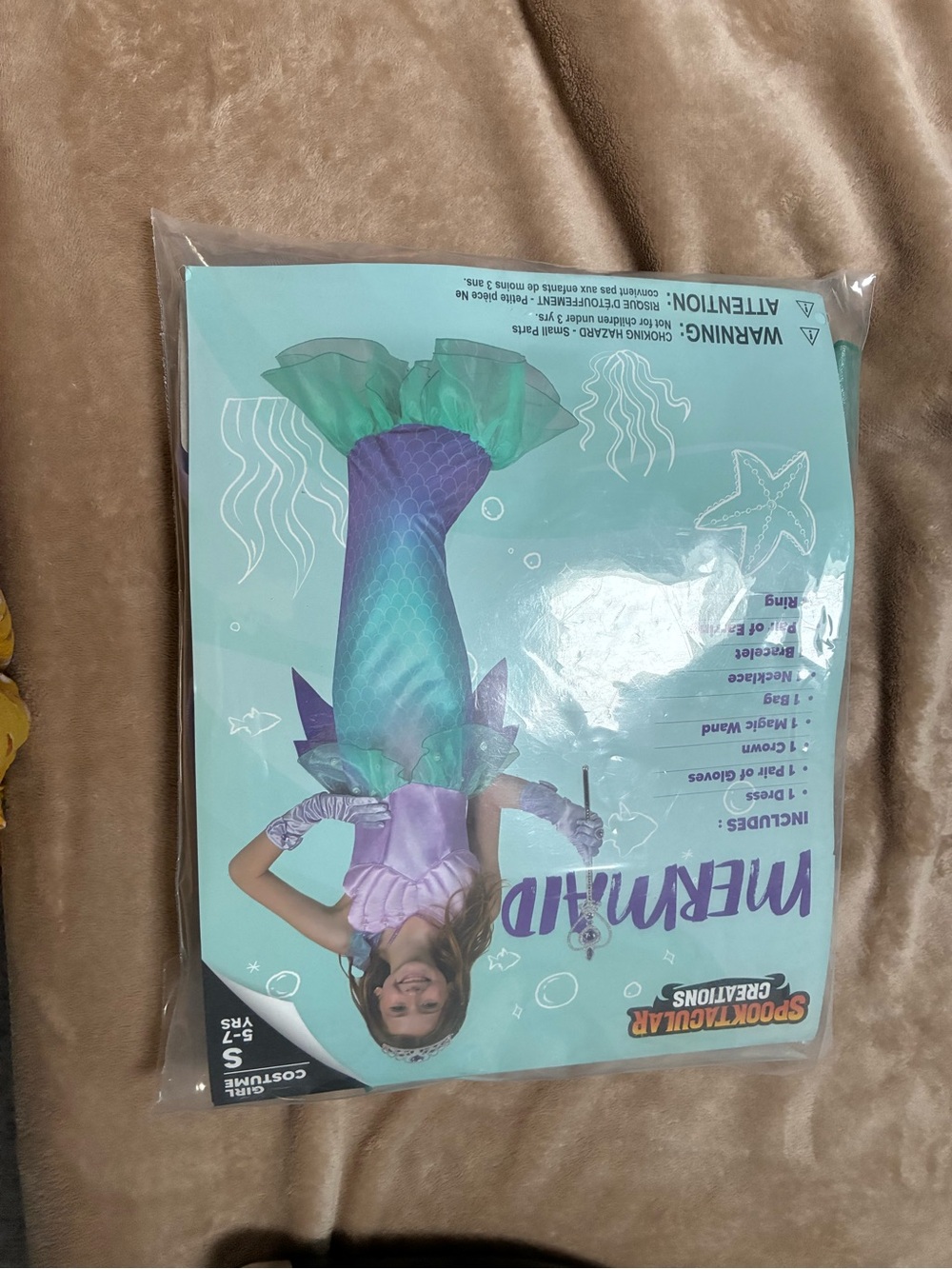 Mermaid Kids Costume - Purple & Teal Mermaid Tail Outfit